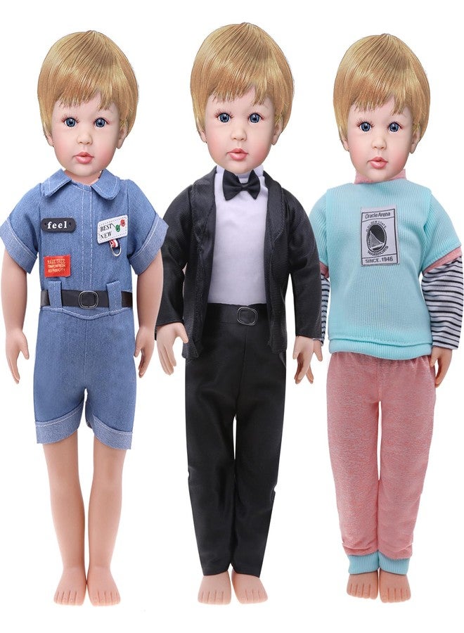 MLcnleS Fashion 16 Inch Boy Doll Clothes Casual Wear Plaid Jacket Pants Sportswear Outfits with Tuxedo Suits for 16" Doll Accessories - Image 2